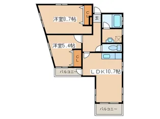 タキアパート【2階】の間取り