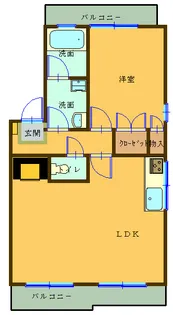 ヤマハハイツB【3階】の間取り
