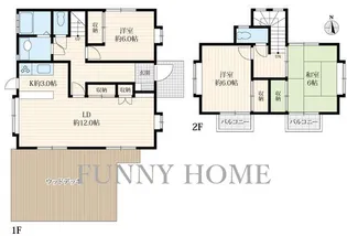 東京都目黒区柿の木坂1【一戸建】の間取り