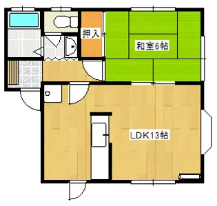 ユーパルI【2階】の間取り