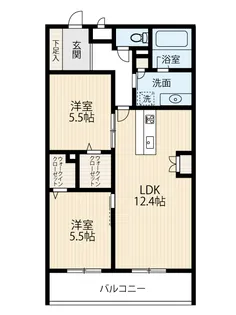 グラン シャテーヌ【4階】の間取り