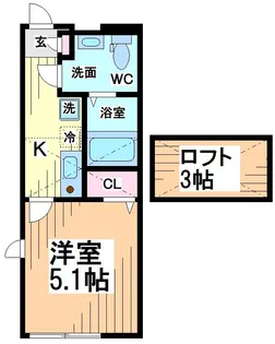 神奈川県川崎市多摩区生田6【アパート】の間取り