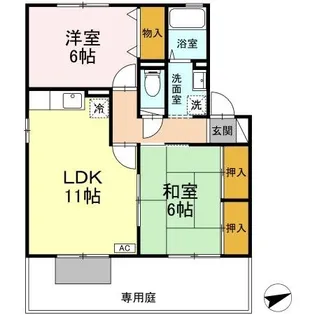 鹿児島県南さつま市加世田東本町【アパート】の間取り