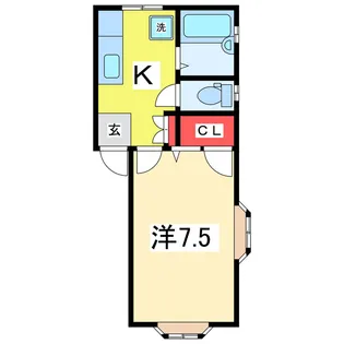 コーポ蘭【2階】の間取り