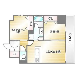 エステムプラザ神戸大開通ルミナス【5階】の間取り