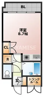 1Rの間取り画像