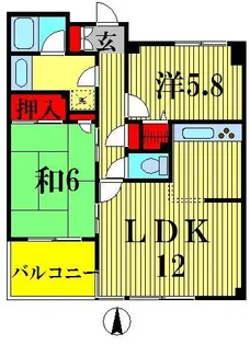 東京都江東区亀戸5【マンション】の間取り