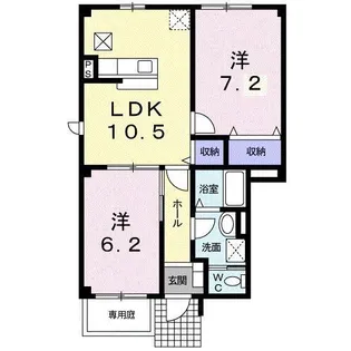 ルナガーデンC【1階】の間取り