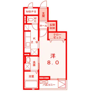 シエル・ブルーB【3階】の間取り