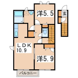 ブルー・ヘブン・エイト【2階】の間取り