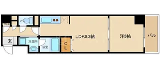 ブラービ南船場【10階】の間取り