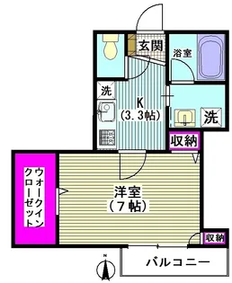 1Kの間取り画像