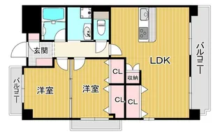 大阪府大阪市城東区鴫野西4【マンション】の間取り