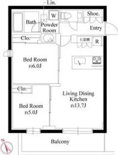 ラヴィエール千駄ヶ谷プレミアムレジデンス【3階】の間取り