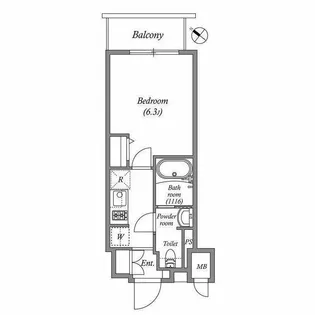 オーパスホームズ南行徳【14階】の間取り