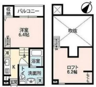 千葉県千葉市中央区稲荷町1【アパート】の間取り