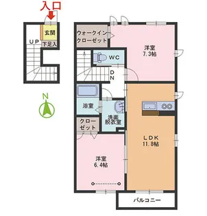 フェアリーゼ北野【2階】の間取り
