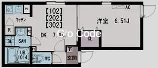 イクシオ竹ノ塚【3階】の間取り