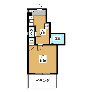 カームダウン平安【1階】の間取り