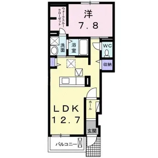 エスポアール・ユイット【1階】の間取り