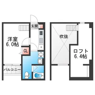 メゾンドボア加美【1階】の間取り