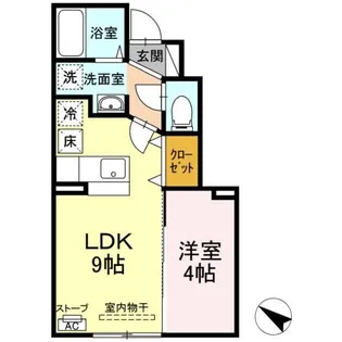イーグル今3号館【1階】の間取り