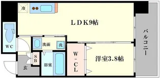 アーバネックス北堀江II【4階】の間取り