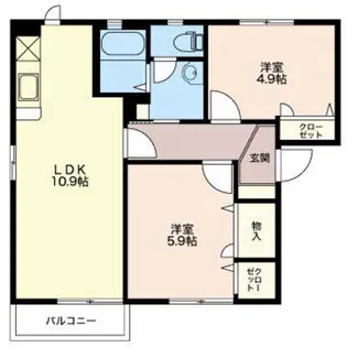 シャーメゾンIWAI B【2階】の間取り