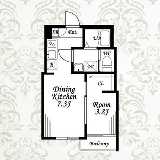 フローレンスベリー愛甲石田【3階】の間取り