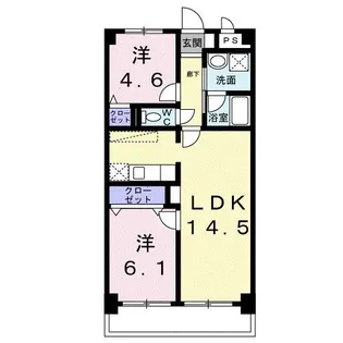 エヴァー高田【3階】の間取り
