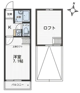 ラシェール神明【2階】の間取り