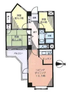 ディアハイム北品川【4階】の間取り