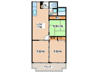 メガロコ-プ茨木II【5階】の間取り