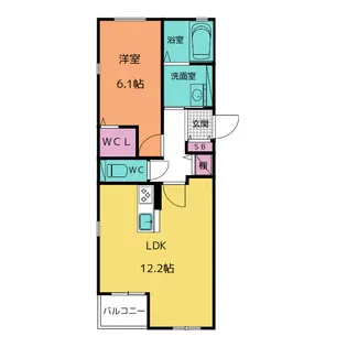 クレールプリエール【1階】の間取り