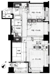 日暮里アインスタワー【6階】の間取り