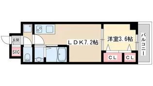 マキシブクロスエサカ【4階】の間取り