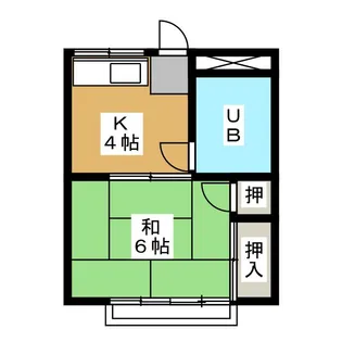 水崎ハイツPARTI【2階】の間取り