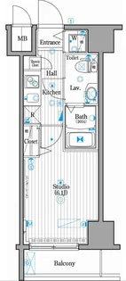 ガーラ・シティ王子【7階】の間取り