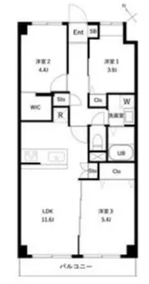PARK MODERN 西葛西【5階】の間取り