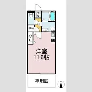 レバンス高取【1階】の間取り