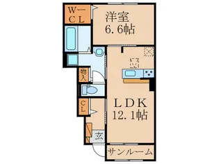 ゴールドKII【1階】の間取り