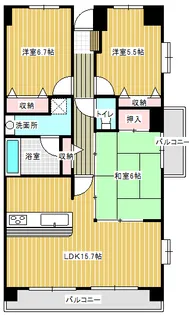 ハーモニータウン新取手壱番館【12階】の間取り