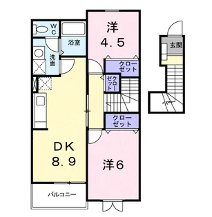 エアリー カーサ【2階】の間取り