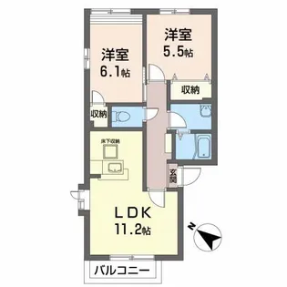 ドミールヒコ【1階】の間取り