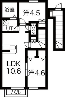 ゴールドムーン【2階】の間取り