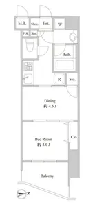 ルクレ東上野レジデンス【3階】の間取り