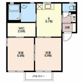 ベル セゾン A【1階】の間取り