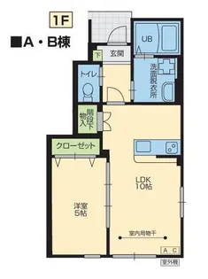 Lou lou(ルル) B【1階】の間取り