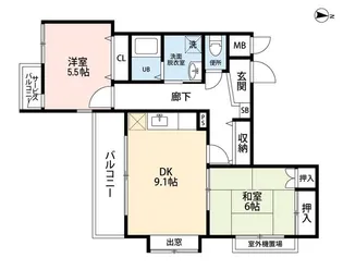 フォーチュナ・ヴィラージュ【2階】の間取り