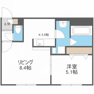 Kalmia桑園(カルミア桑園)【3階】の間取り